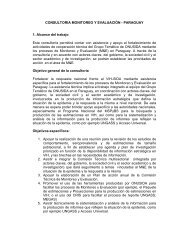 CONSULTORIA MONITOREO Y EVALUACIÃN - PARAGUAY 1 ...