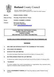 Agenda - Rutland County Council