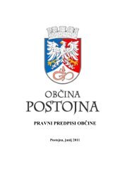 PRAVNI PREDPISI OBÄINE - ObÄina Postojna