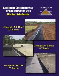 Triangular Silt Dike - A.S.P. Enterprises, Inc