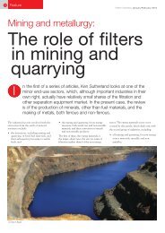 Mining and metallurgy: The role of filters in mining and quarrying