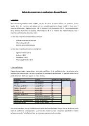 Calcul des moyennes et explications des ... - Coaching - EPFL