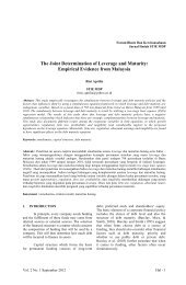 The Joint Determination of Leverage and Maturity: Empirical ...