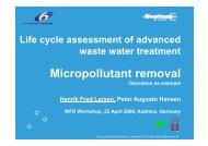 Micropollutant removal - EU Project Neptune