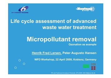 Micropollutant removal - EU Project Neptune