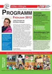 programm frühjahr 2012 - Naturparkgemeinde Höfen