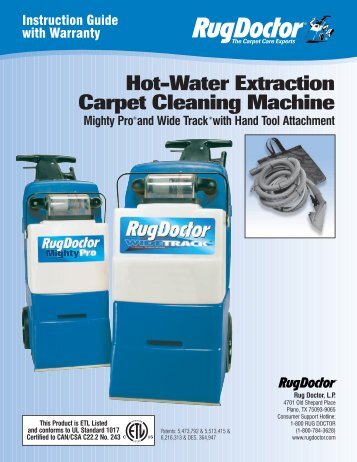 Hot-Water Extraction Carpet Cleaning Machine