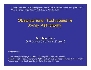 Observational Techniques in X-ray Astronomy - GLAST Gamma-Ray ...