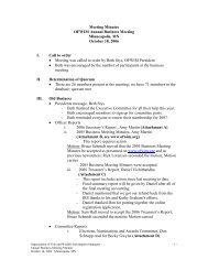 Business Meeting Minutes - Organization of Fish and Wildlife ...