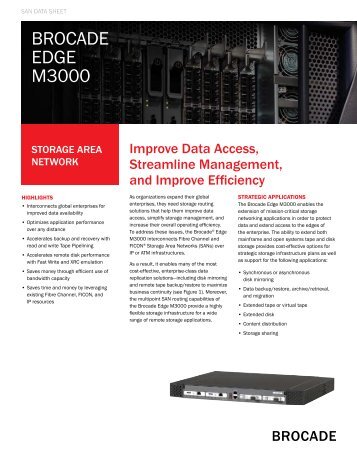 Brocade Edge M3000 SAN Router