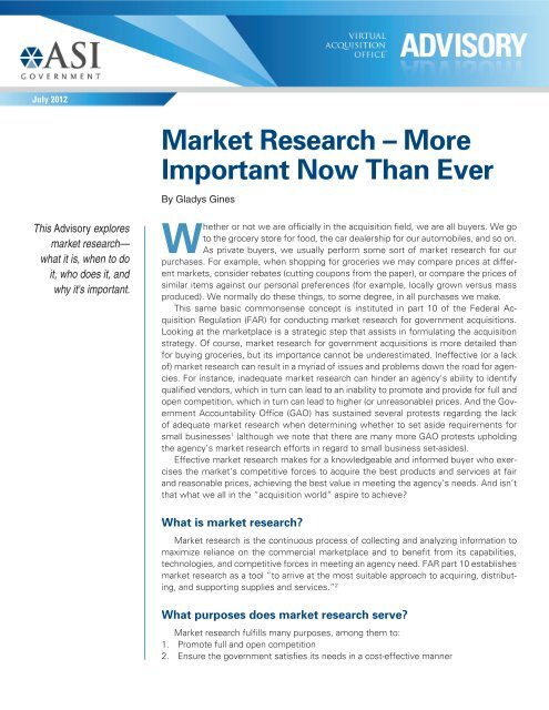 Market Research – More Important Now Than Ever - ASI Government