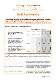 Headache Under-Response to Treatment (HURT) - Lifting The Burden