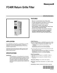 Honeywell FC4 Product Manual - Filters Fast