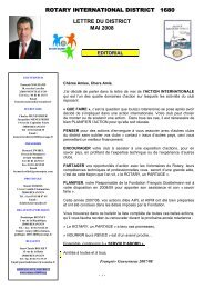NÂ°11 - Mai 2008 Action Internationale des Clubs - Rotary France ...