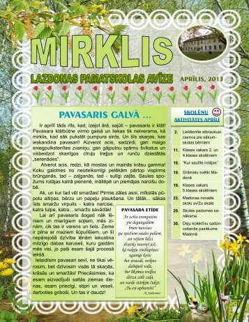 Lazdonas pamatskolas ziÅas aprÄ«lÄ« - Madona.lv