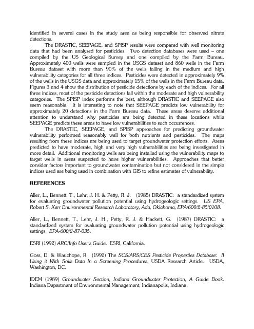 Estimating groundwater vulnerability to nonpoint source - Office of ...