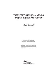TMS320VC5409 Fixed-Point Digital Signal ... - Texas Instruments