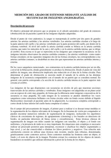 medición del grado de estenosis mediante análisis de secuencias ...