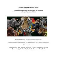 WILDLIFE PREMIUM MARKET+REDD: - HCV Resource Network