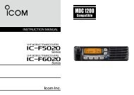 IC-F5020_F6020 series Instruction Manual - ICOM Canada