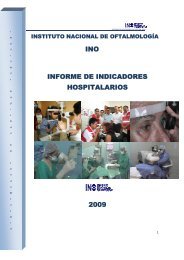 INO INFORME DE INDICADORES HOSPITALARIOS 2009 - Instituto ...