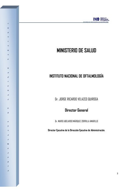 INO INFORME DE INDICADORES HOSPITALARIOS 2009 - Instituto ...