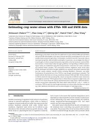 Estimating crop water stress with ETM+ NIR and SWIR data - CID, Inc.
