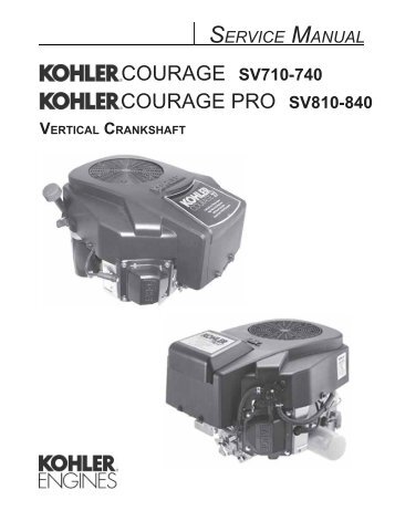 COURAGE PRO SV810-840 - Kohler Engines