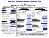 Masters' & Wardens' Association Of Miami-Dade - York Rite