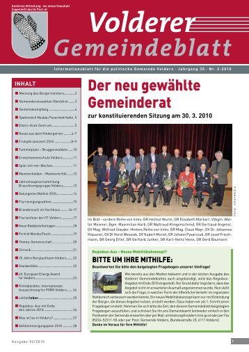 Volderer Gemeindeblatt - Gemeinde Volders - Land Tirol