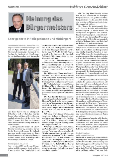 Volderer Gemeindeblatt - Gemeinde Volders - Land Tirol