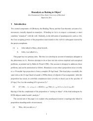 Reanalysis as Raising to Object 1 Introduction - Alex Drummond