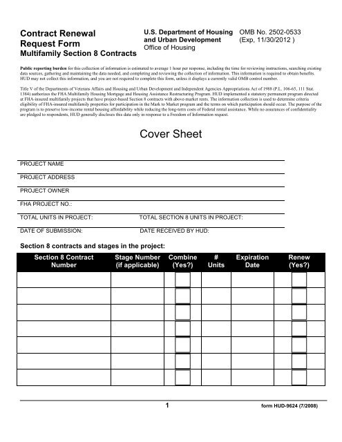 Contract Renewal Request Form