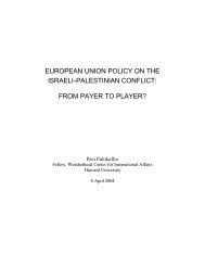 european union policy on the israeli-palestinian conflict: from payer ...