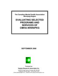 full report - Canadian Mental Health Association - Winnipeg Region