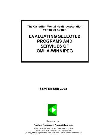 full report - Canadian Mental Health Association - Winnipeg Region