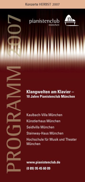 Programm Herbst 2007 - Pianistenclub eV