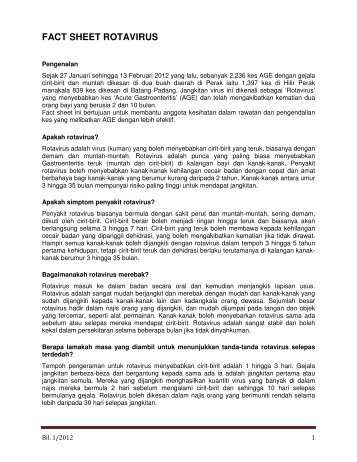 FACT SHEET ROTAVIRUS