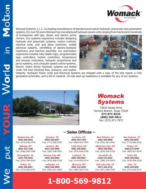 Variable Vertical Industrial Hydraulic Power Units - Womack ...