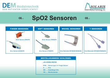 Solaris Spo2 Sensoren - DEM Medizintechnik