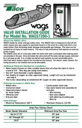 wags valve instruction sheet - Taco-Hvac