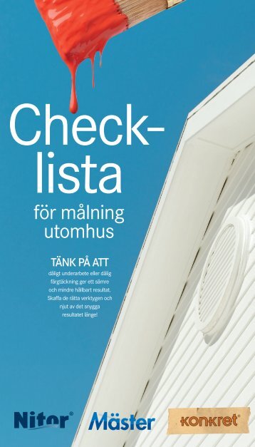 Checklista utomhusmÃ¥lning