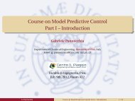 Course on Model Predictive Control Part I ... - Centro E Piaggio