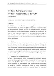 100 Jahre Ruhrtalsperrenverein â 100 Jahre Talsperrenbau an der ...