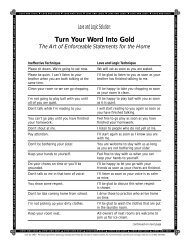 Turn Your Word into Gold (PDF) - Love and Logic