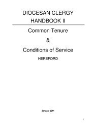 Diocesan Clergy Handbook II. - The Diocese of Hereford