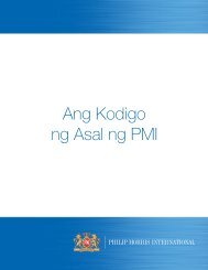 Ang Kodigo ng Asal ng PMI - Philip Morris