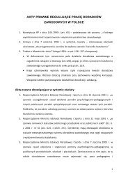 akty prawne regulujÄce pracÄ doradcÃ³w zawodowych w polsce (pdf ...