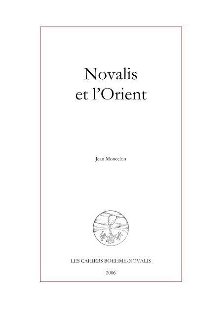 Novalis et l'Orient - Novalis - D'Orient et d'Occident