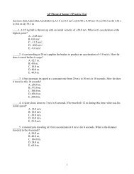 AP Physics Chapter 2 Practice Test